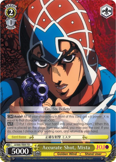 Accurate Shot, Mista (JJ/S66-TE05 TD) [JoJo's Bizarre Adventure: Golden Wind] | Total Play