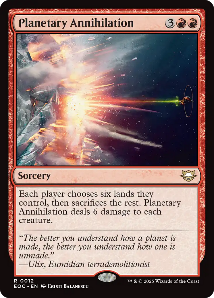 Planetary Annihilation [Edge of Eternities Commander] | Total Play
