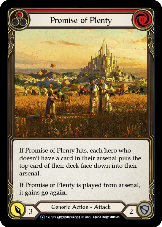 Promise of Plenty (Red) [U-CRU183] (Crucible of War Unlimited)  Unlimited Normal | Total Play
