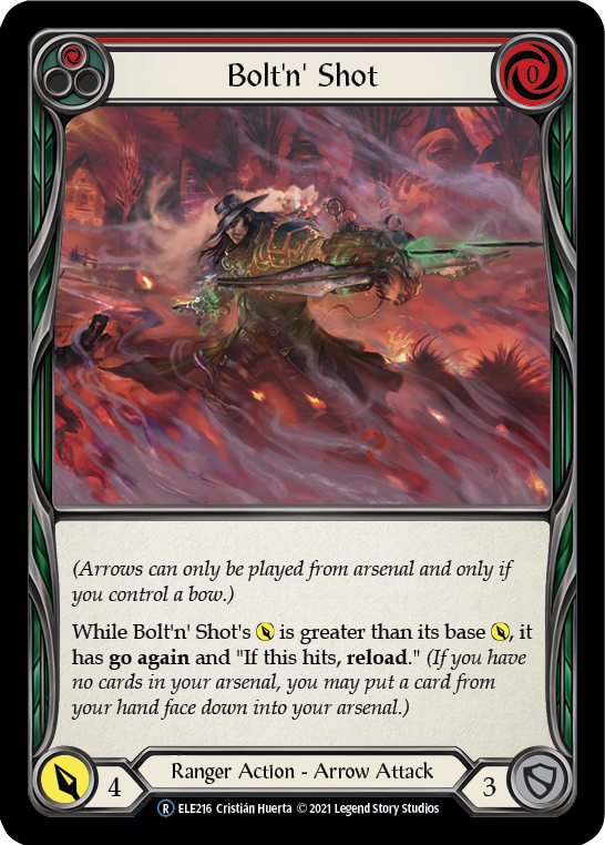 Bolt'n' Shot (Red) [U-ELE216] (Tales of Aria Unlimited)  Unlimited Rainbow Foil | Total Play