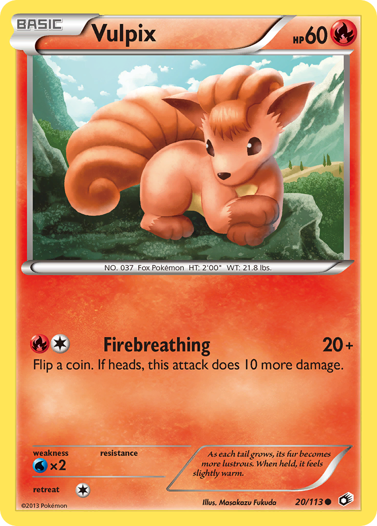 Vulpix (20/113) [Black & White: Legendary Treasures] | Total Play