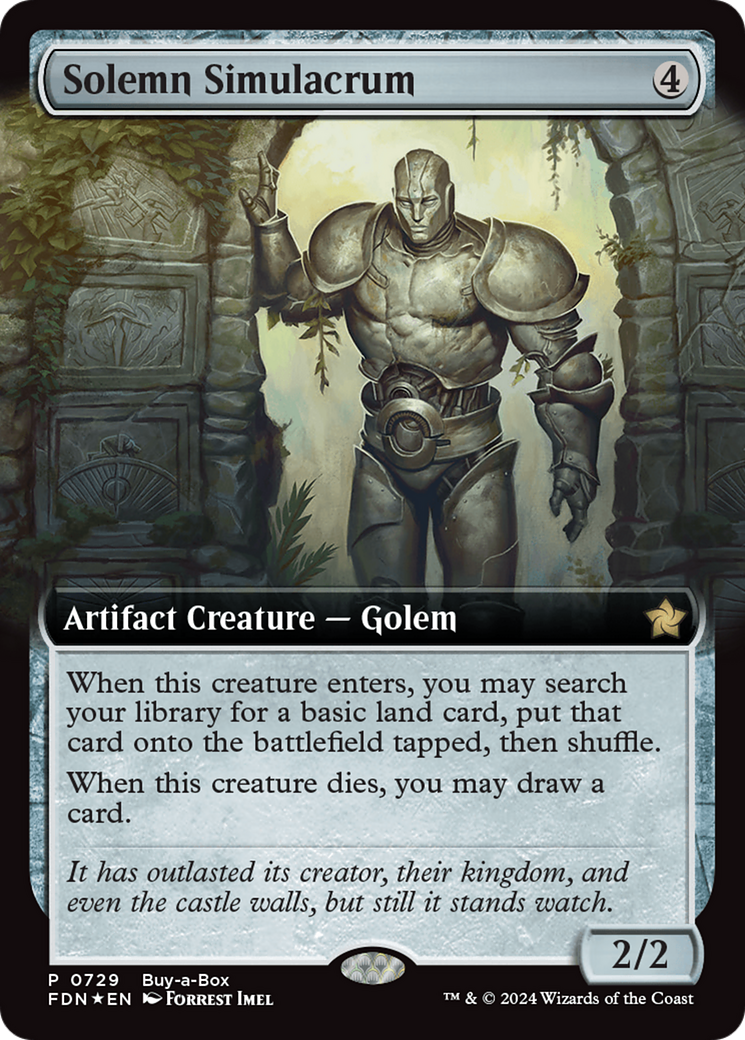 Solemn Simulacrum (Extended Art) (Buy-A-Box) [Foundations Promos] | Total Play