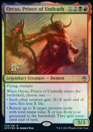 Orcus, Prince of Undeath [Dungeons & Dragons: Adventures in the Forgotten Realms Prerelease Promos] | Total Play