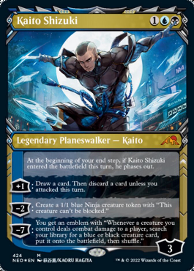 Kaito Shizuki (Showcase) (Foil Etched) [Kamigawa: Neon Dynasty] | Total Play