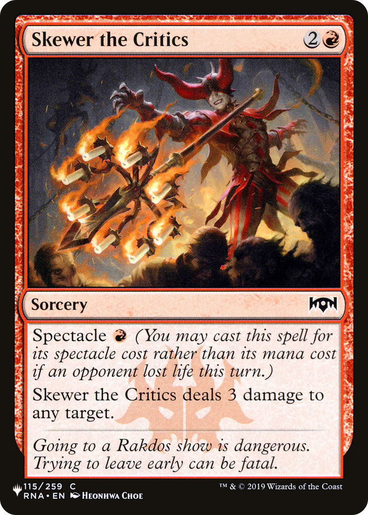 Skewer the Critics [The List] | Total Play