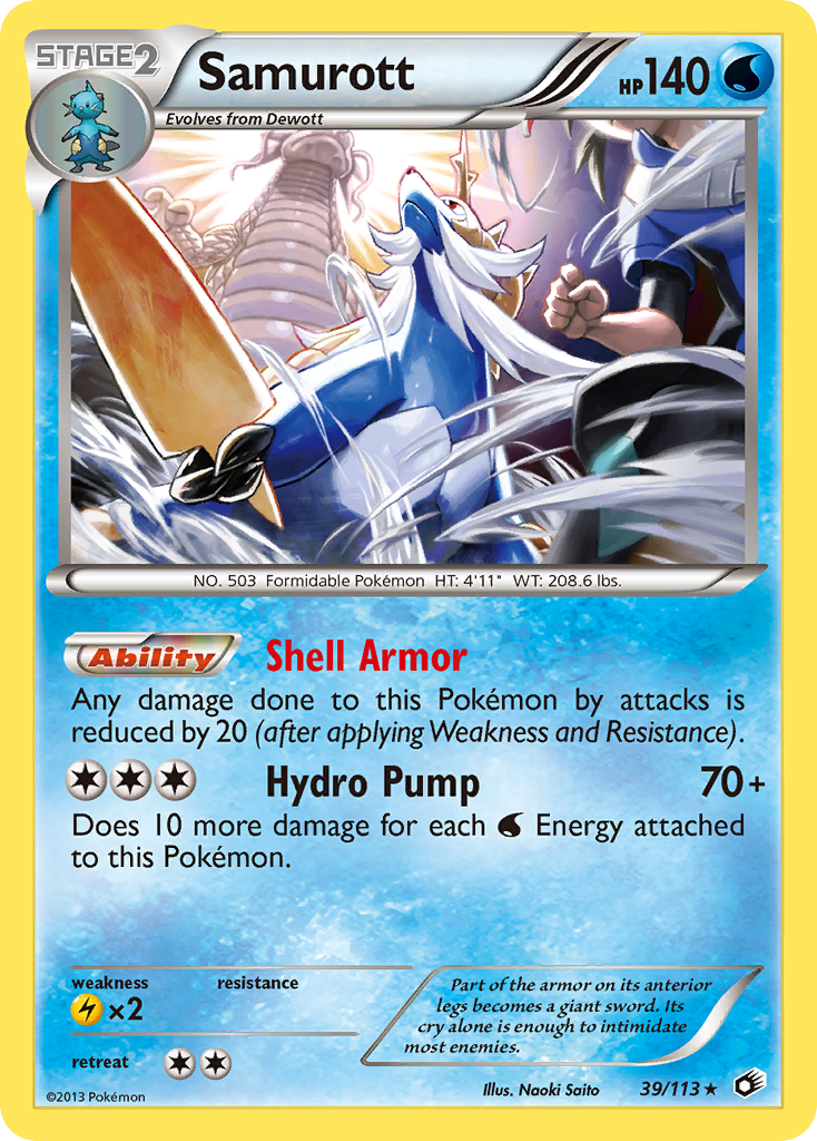 Samurott (39/113) [Black & White: Legendary Treasures] | Total Play