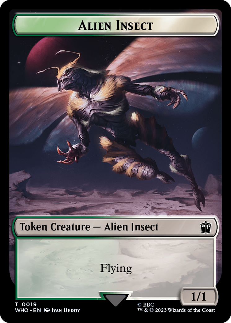 Alien Angel // Alien Insect Double-Sided Token [Doctor Who Tokens] | Total Play