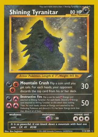 Shining Tyranitar (113/105) [Neo Destiny Unlimited] | Total Play
