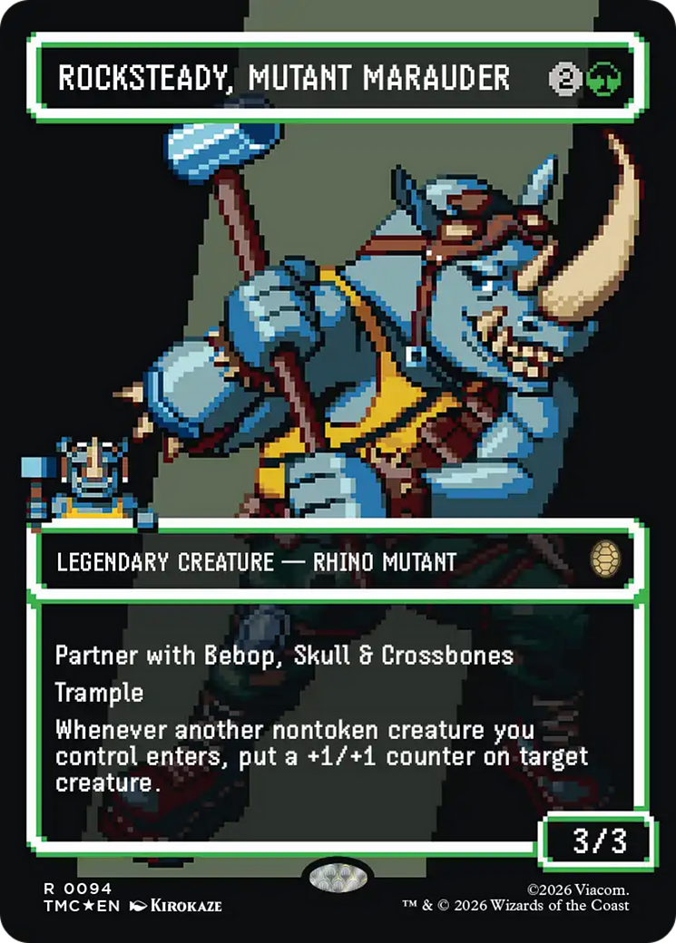 Rocksteady, Mutant Marauder (Borderless) (Surge Foil) [Teenage Mutant Ninja Turtles Commander] | Total Play