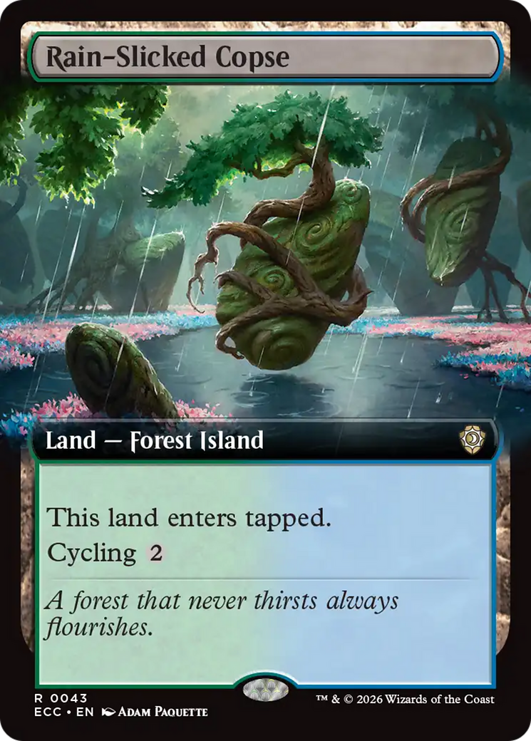 Rain-Slicked Copse (Extended Art) [Lorwyn Eclipsed Commander] | Total Play