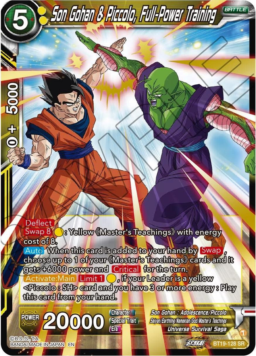 Son Gohan & Piccolo, Full-Power Training (BT19-128) [Fighter's Ambition] | Total Play