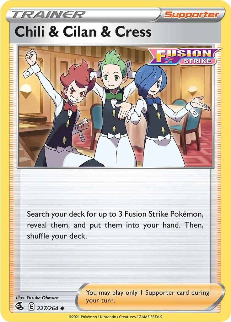 Chili & Cilan & Cress (227/264) [Sword & Shield: Fusion Strike] | Total Play