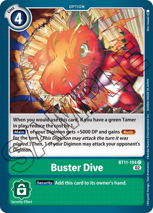 Buster Dive [BT11-104] [Dimensional Phase] | Total Play