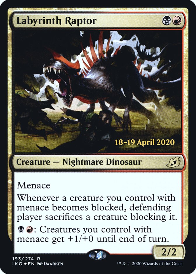 Labyrinth Raptor [Ikoria: Lair of Behemoths Prerelease Promos] | Total Play