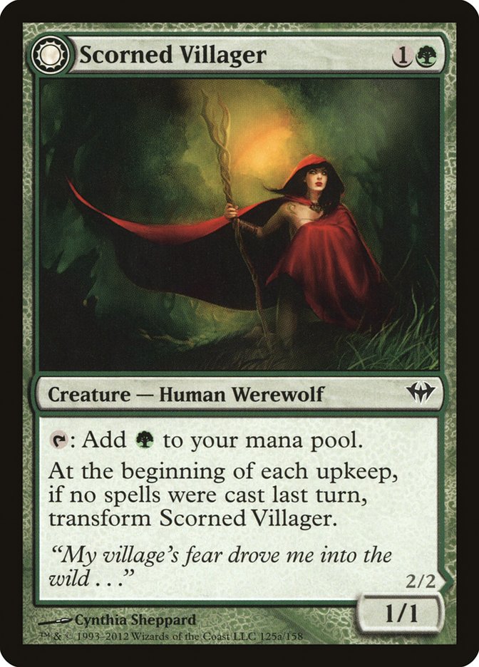 Scorned Villager // Moonscarred Werewolf [Dark Ascension] | Total Play