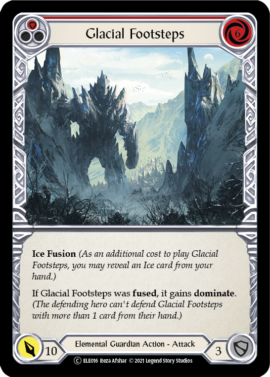 Glacial Footsteps (Red) [U-ELE016] (Tales of Aria Unlimited)  Unlimited Rainbow Foil | Total Play