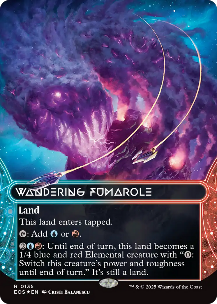 Wandering Fumarole (0135) (Borderless) (Galaxy Foil) [Edge of Eternities: Stellar Sights] | Total Play