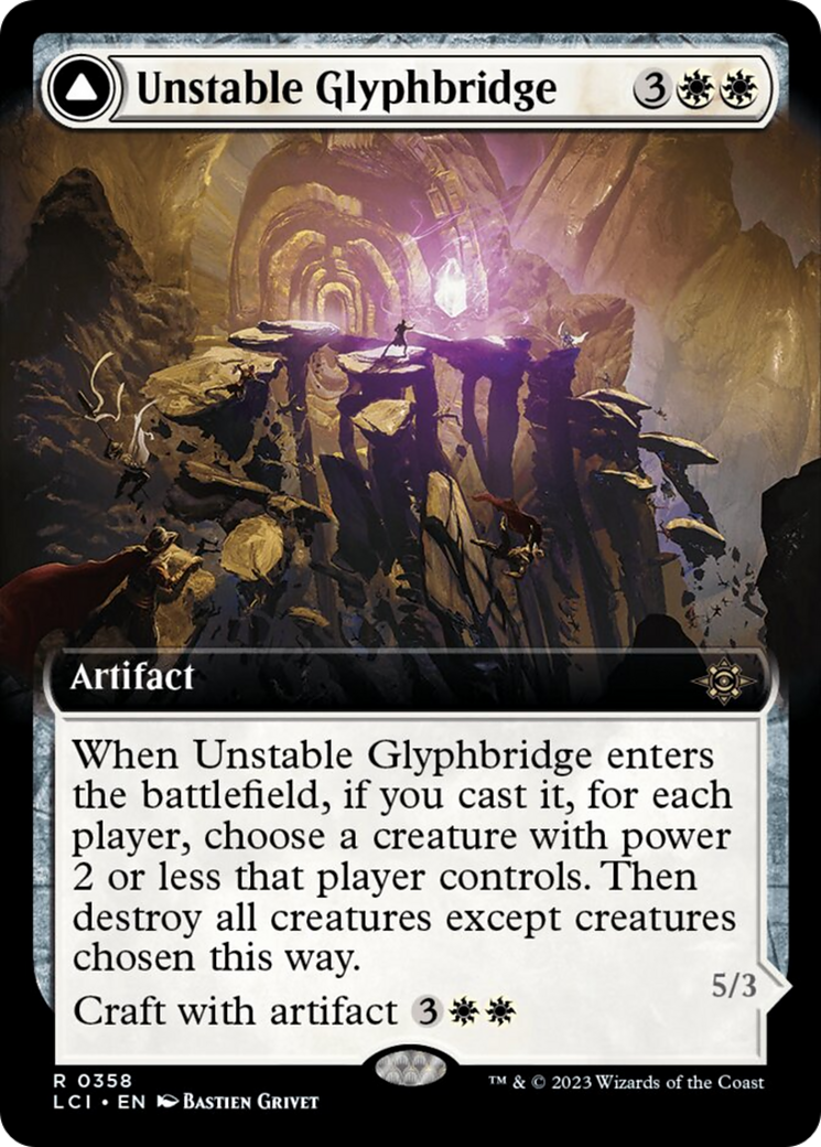 Unstable Glyphbridge // Sandswirl Wanderglyph (Extended Art) [The Lost Caverns of Ixalan] | Total Play