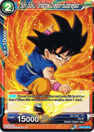 Son Goku, Shadow Dragon Suppressor (BT11-051) [Vermilion Bloodline 2nd Edition] | Total Play
