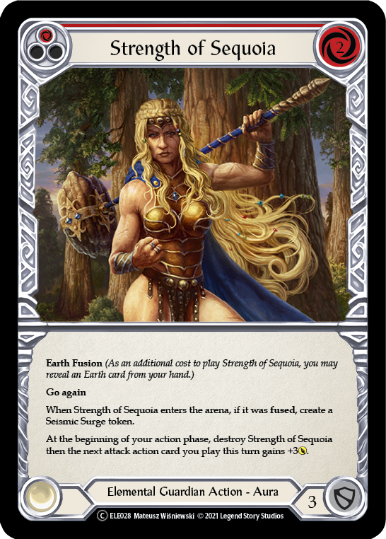 Strength of Sequoia (Red) [U-ELE028] (Tales of Aria Unlimited)  Unlimited Rainbow Foil | Total Play