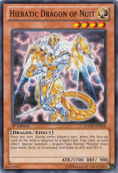 Hieratic Dragon of Nuit [GAOV-EN018] Common | Total Play