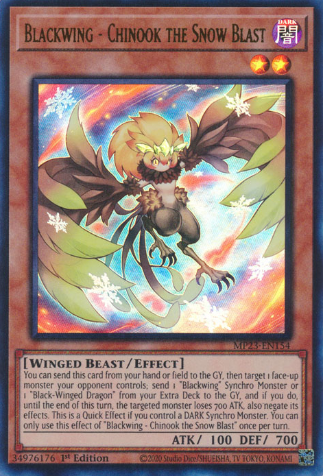 Blackwing - Chinook the Snow Blast [MP23-EN154] Ultra Rare | Total Play