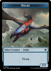 Drake // Koma's Coil Double-Sided Token [Murders at Karlov Manor Commander Tokens] | Total Play