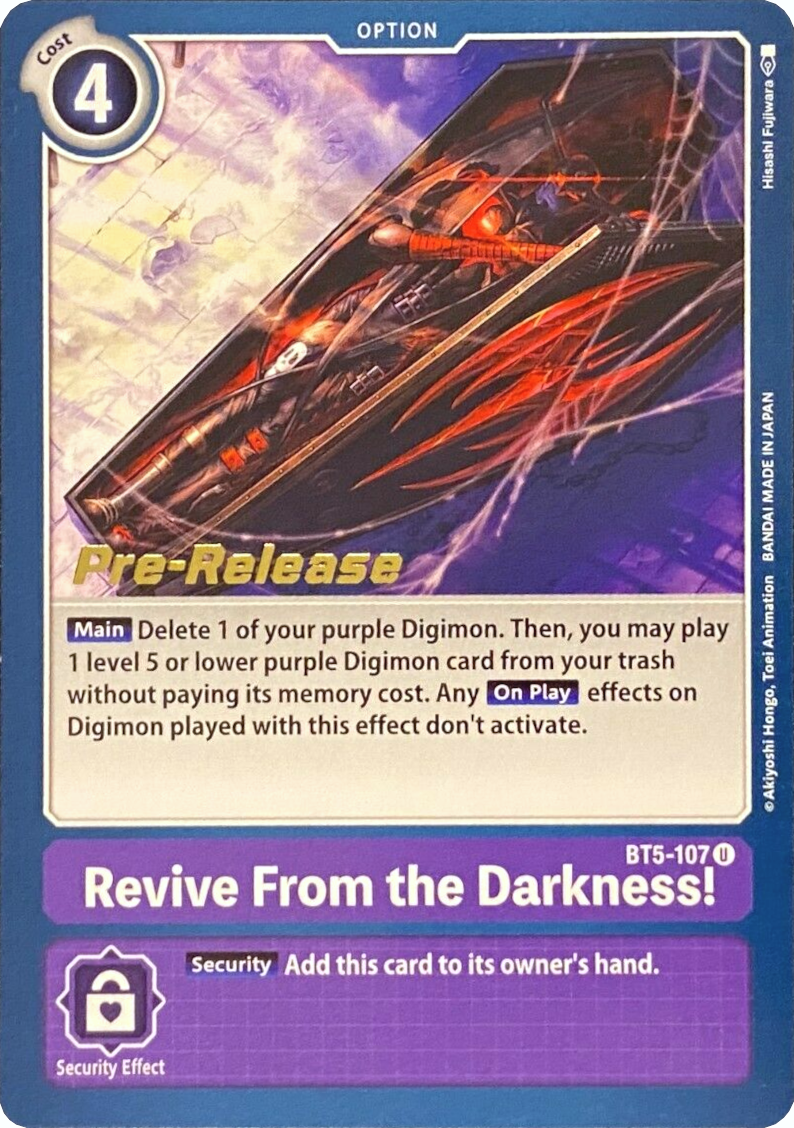 Revive From the Darkness! [BT5-107] [Battle of Omni Pre-Release Promos] | Total Play