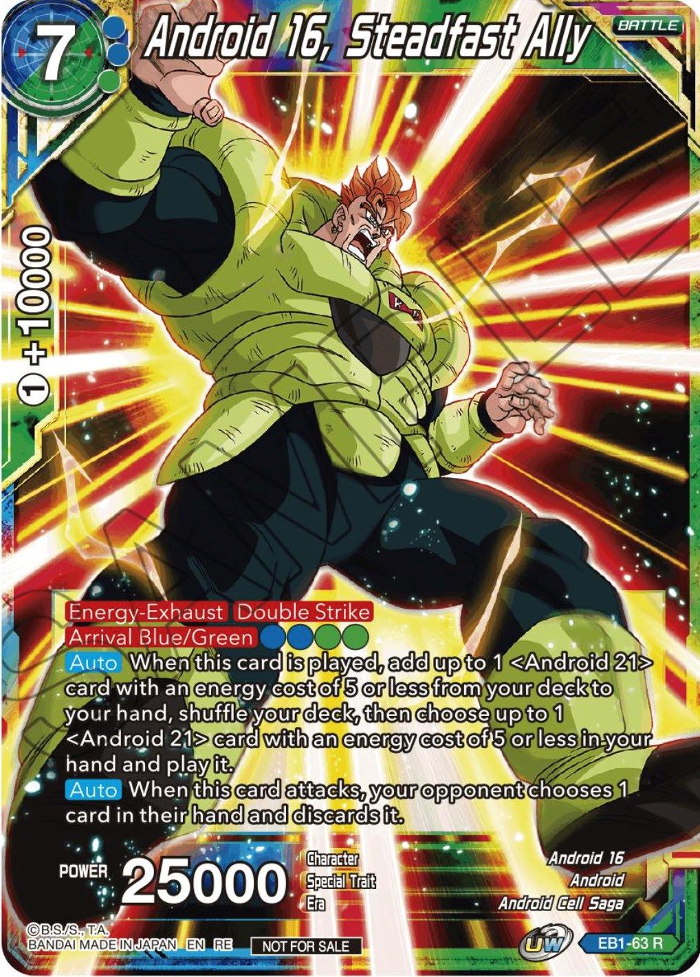 Android 16, Steadfast Ally (Championship Selection Pack 2023 Vol.1) (EB1-63) [Tournament Promotion Cards] | Total Play