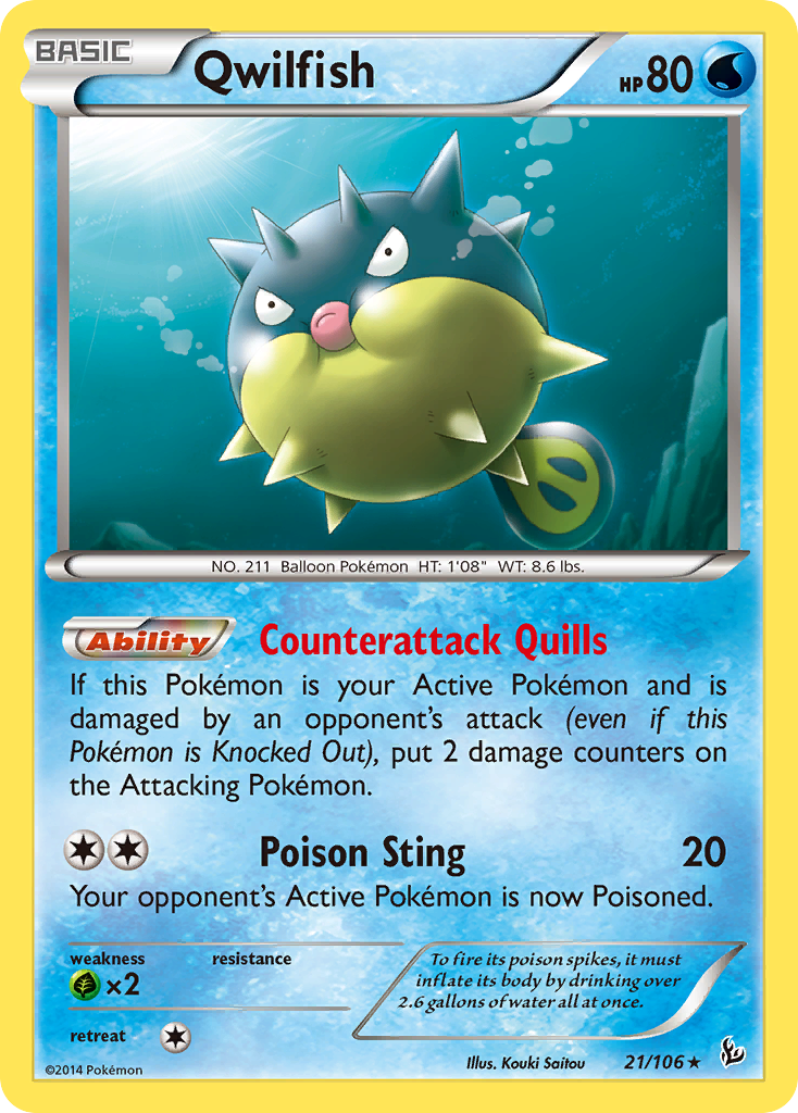 Qwilfish (21/106) [XY: Flashfire] | Total Play