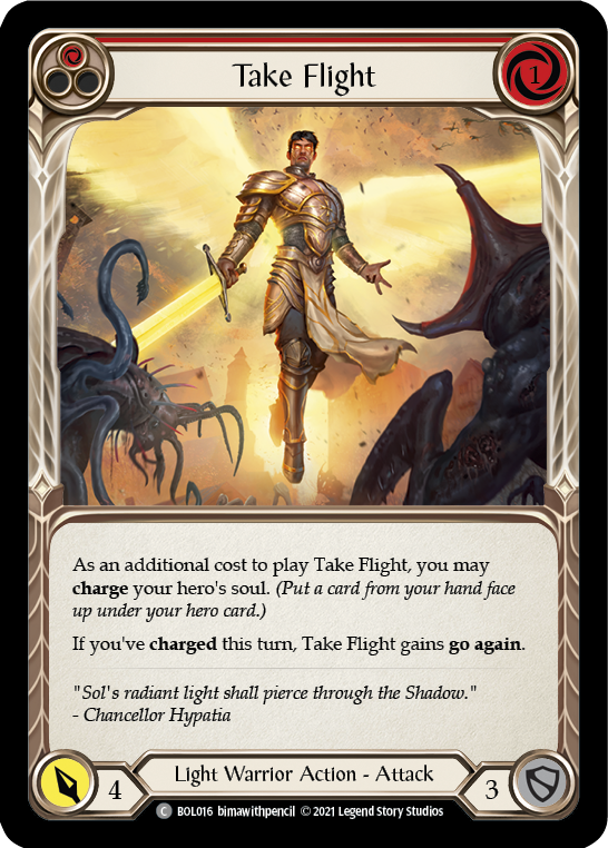 Take Flight (Red) [BOL016] (Monarch Boltyn Blitz Deck) | Total Play