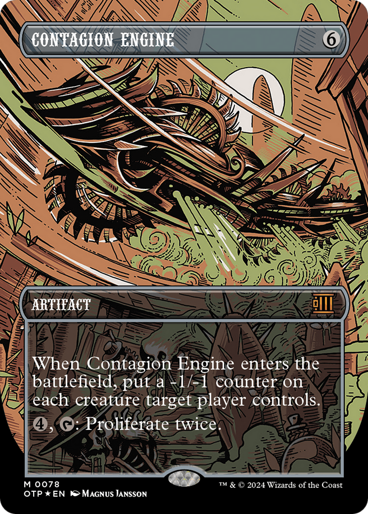 Contagion Engine (Textured Foil) [Outlaws of Thunder Junction: Breaking News] | Total Play