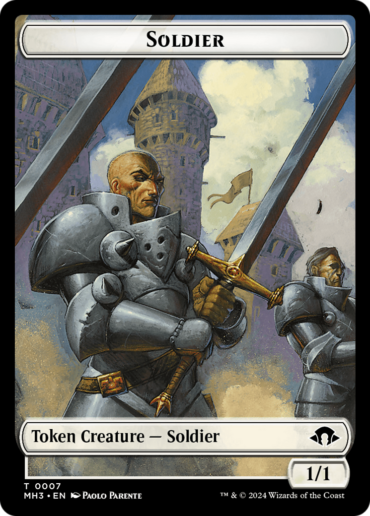 Eldrazi Spawn // Soldier Double-Sided Token [Modern Horizons 3 Tokens] | Total Play