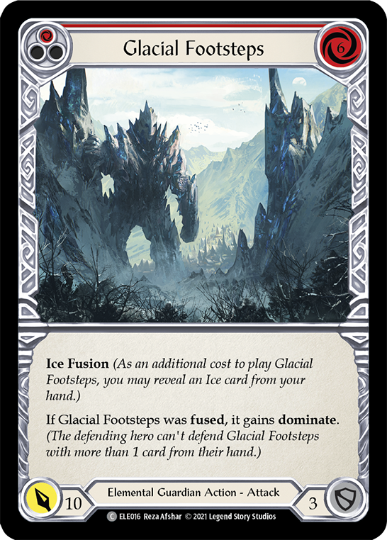Glacial Footsteps (Red) [ELE016] (Tales of Aria)  1st Edition Normal | Total Play