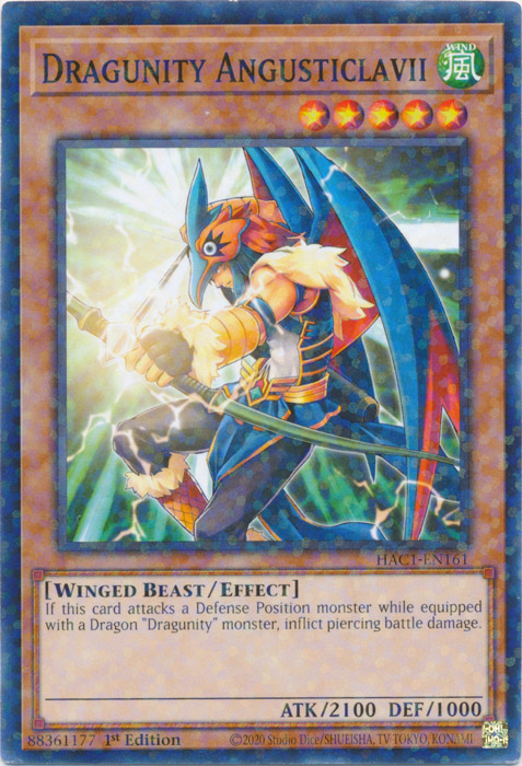 Dragunity Angusticlavii (Duel Terminal) [HAC1-EN161] Common | Total Play