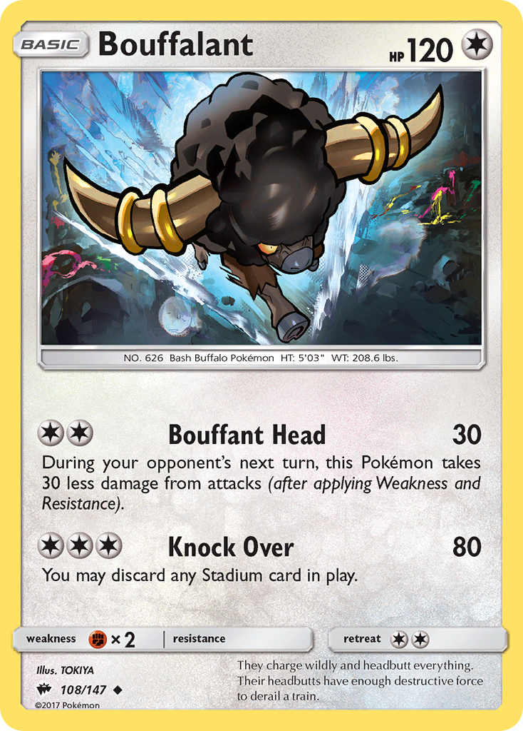 Bouffalant (108/147) [Sun & Moon: Burning Shadows] | Total Play