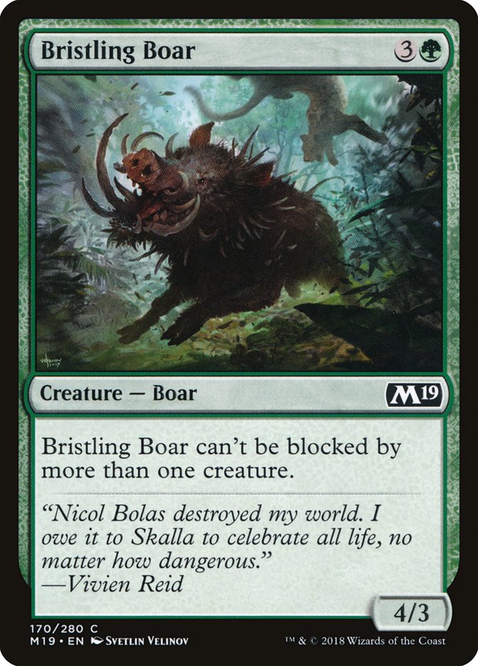 Bristling Boar [Core Set 2019] | Total Play