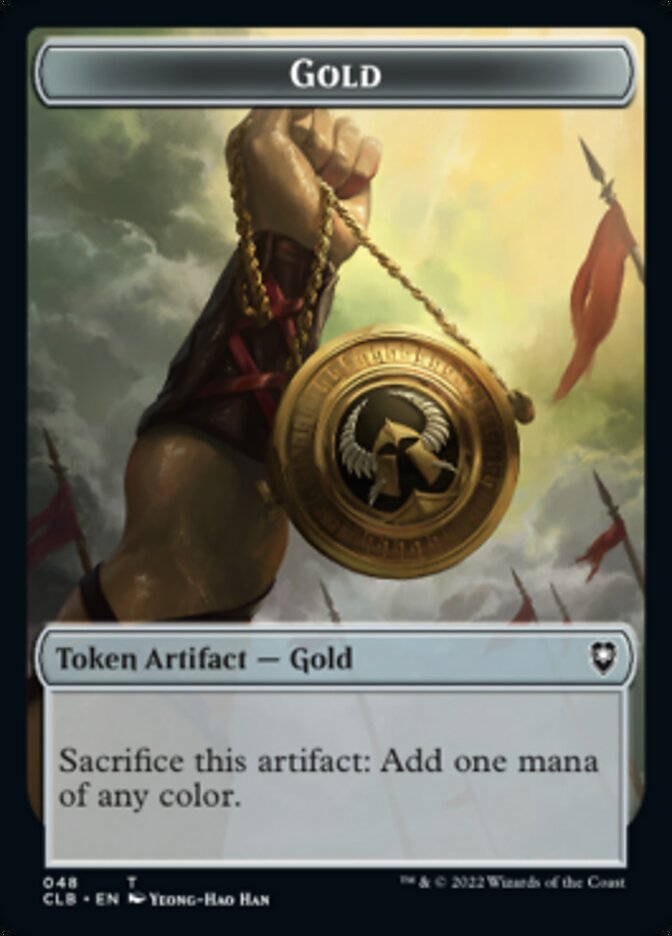 Gold // Dragon Double-Sided Token [Commander Legends: Battle for Baldur's Gate Tokens] | Total Play