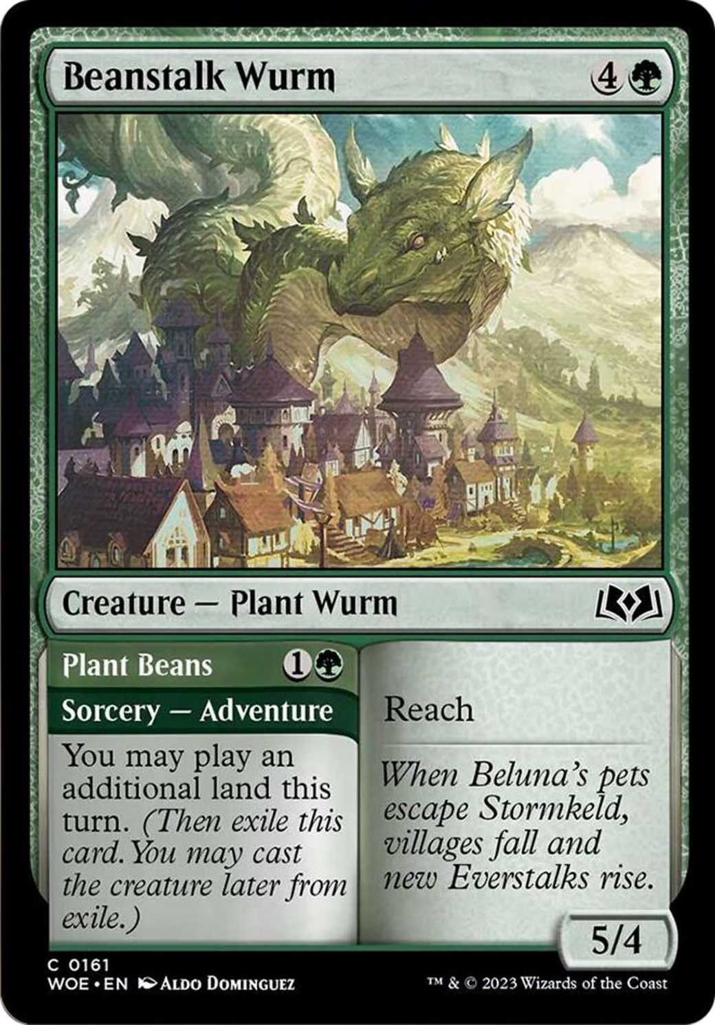 Beanstalk Wurm // Plant Beans [Wilds of Eldraine] | Total Play