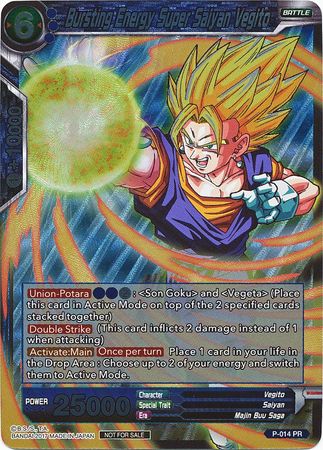 Bursting Energy Super Saiyan Vegito (P-014) [Promotion Cards] | Total Play