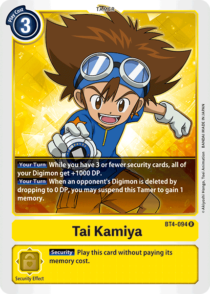 Tai Kamiya [BT4-094] [Great Legend] | Total Play