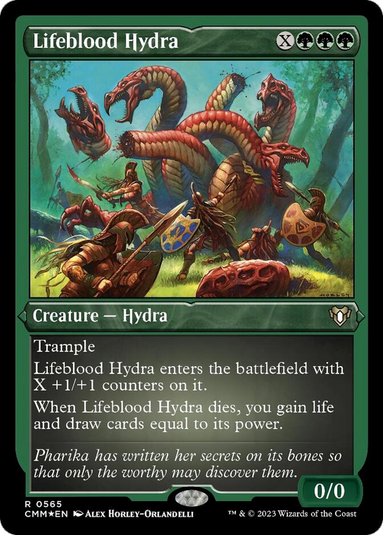 Lifeblood Hydra (Foil Etched) [Commander Masters] | Total Play