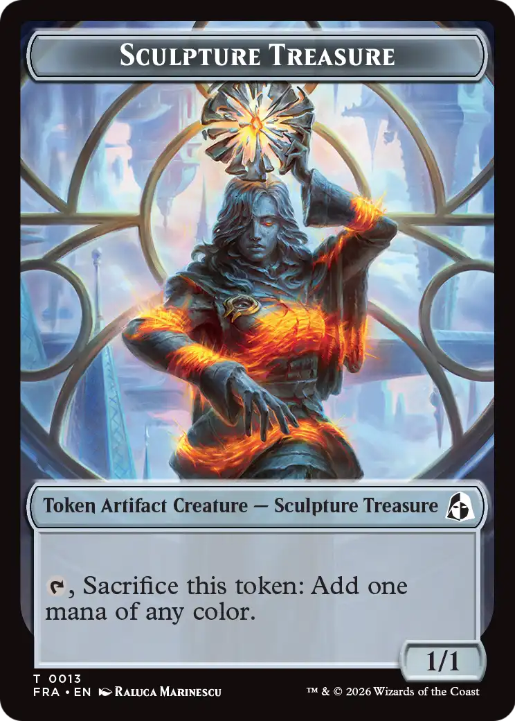 Sculpture Treasure // Beast Double-Sided Token [Reality Fracture Tokens] | Total Play