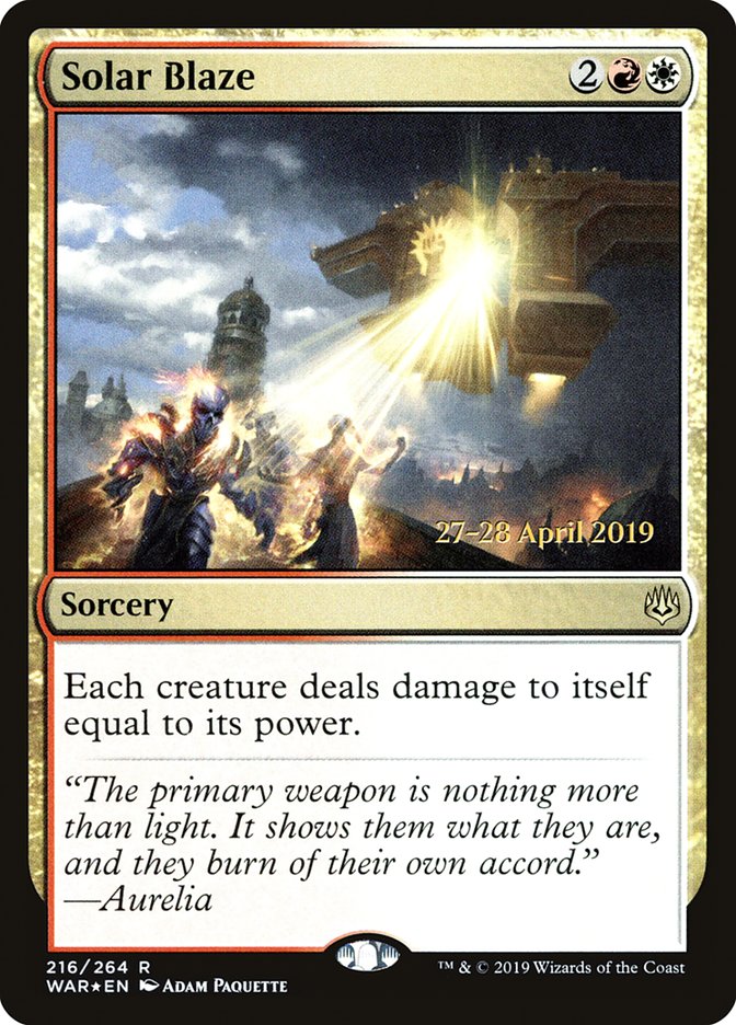 Solar Blaze [War of the Spark Prerelease Promos] | Total Play