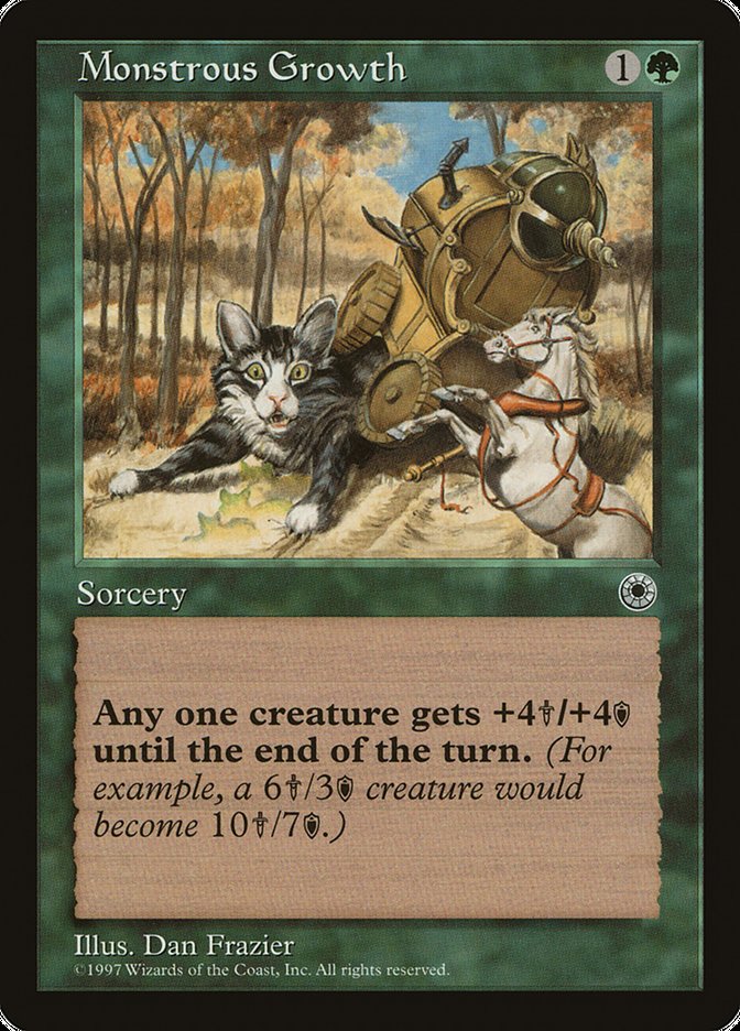 Monstrous Growth (No Flavor Text) [Portal] | Total Play