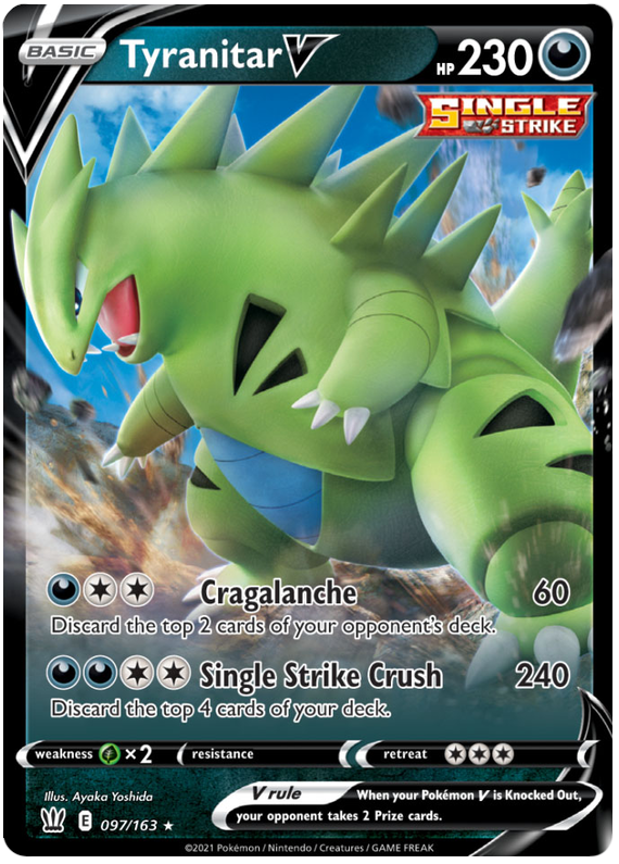 Tyranitar V (097/163) [Sword & Shield: Battle Styles] | Total Play