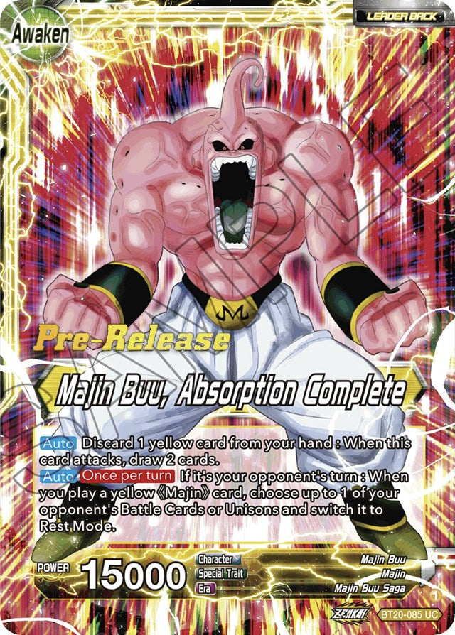 Majin Buu // Majin Buu, Absorption Complete (BT20-085) [Power Absorbed Prerelease Promos] | Total Play