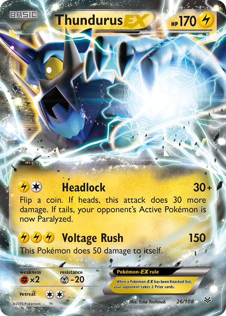 Thundurus EX (26/108) [XY: Roaring Skies] | Total Play