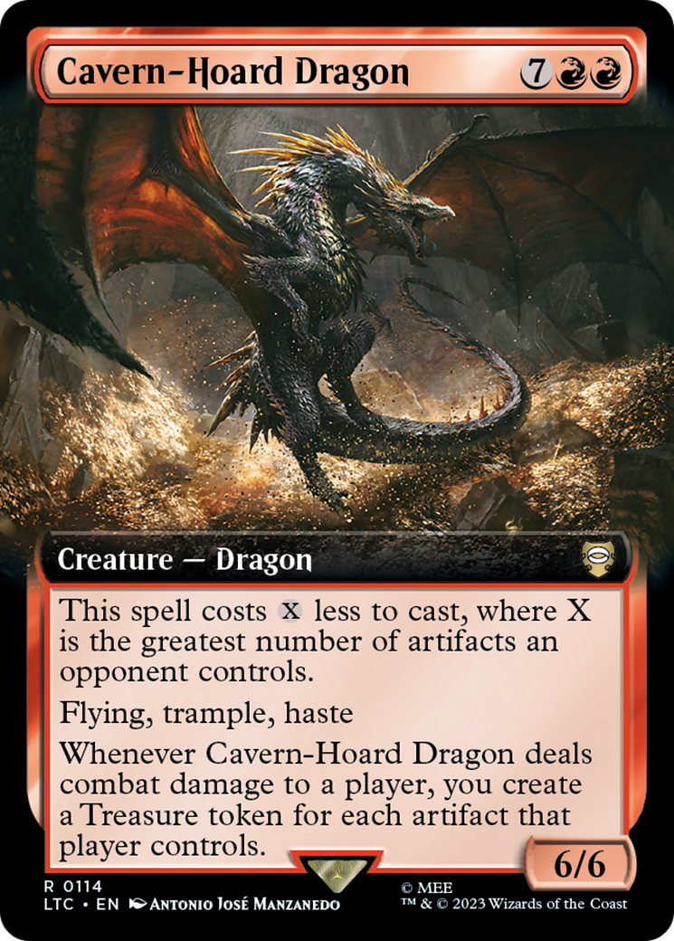 Cavern-Hoard Dragon (Extended Art) [The Lord of the Rings: Tales of Middle-Earth Commander] | Total Play