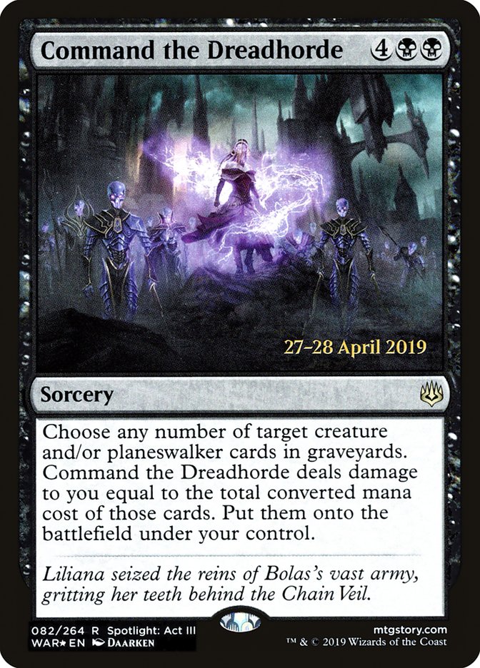 Command the Dreadhorde [War of the Spark Prerelease Promos] | Total Play